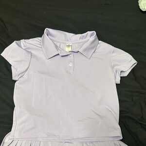 Light Purple Kids Polo Shirt with matching tennis/athletics skirt